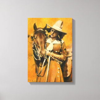 Vintage Cowgirl Canvas Print