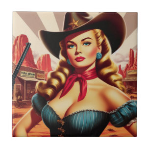 Vintage Cowgirl Pin-up