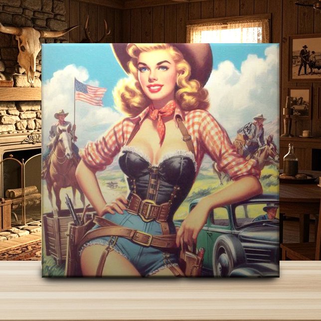 Vintage Cowgirl Pin Up (Criador carregado)