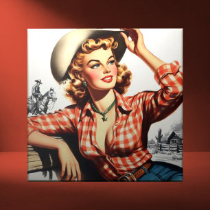 Vintage Cowgirl Pin Up