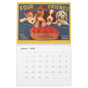 Vintage, Crate Label Calendário