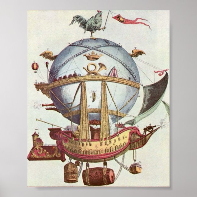 Vintage Crazy Balloon Poster (Frente)