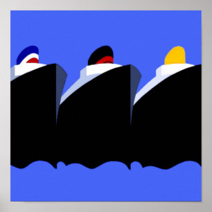 Vintage Cruise Ship Poster Ocean Liners