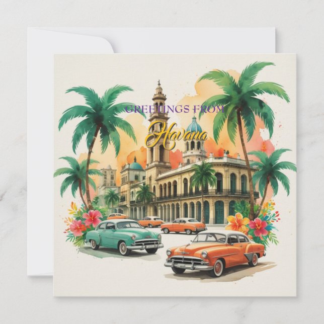 Vintage Cuba Viagem - Saudações De Havana (Frente)