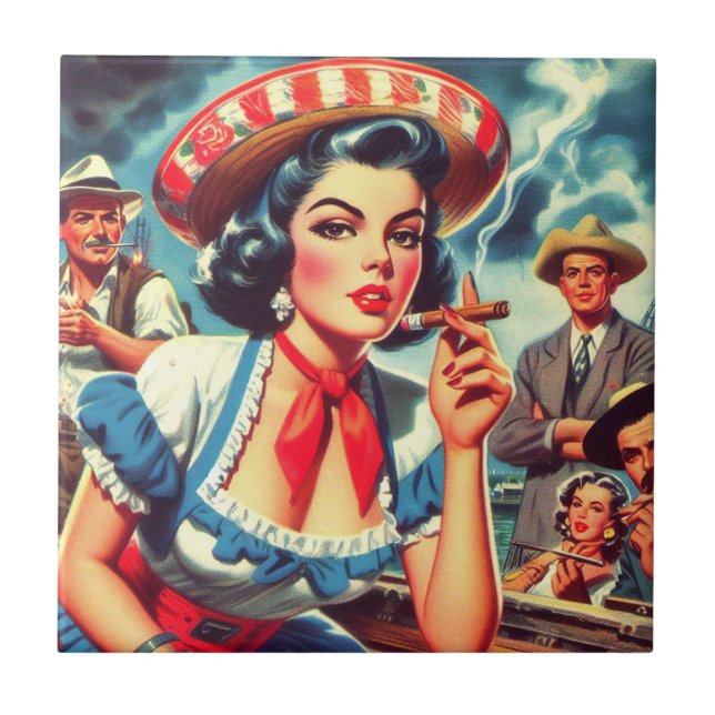 Vintage Cuban Pin-up (Frente)