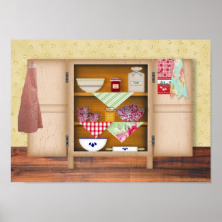 Vintage Cupboard Poster