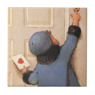 Vintage Cute Dia de os namorados, Letra Mailman Lo
