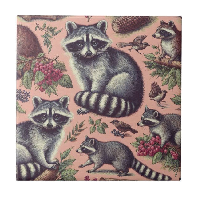 Vintage Cute Racoon (Frente)