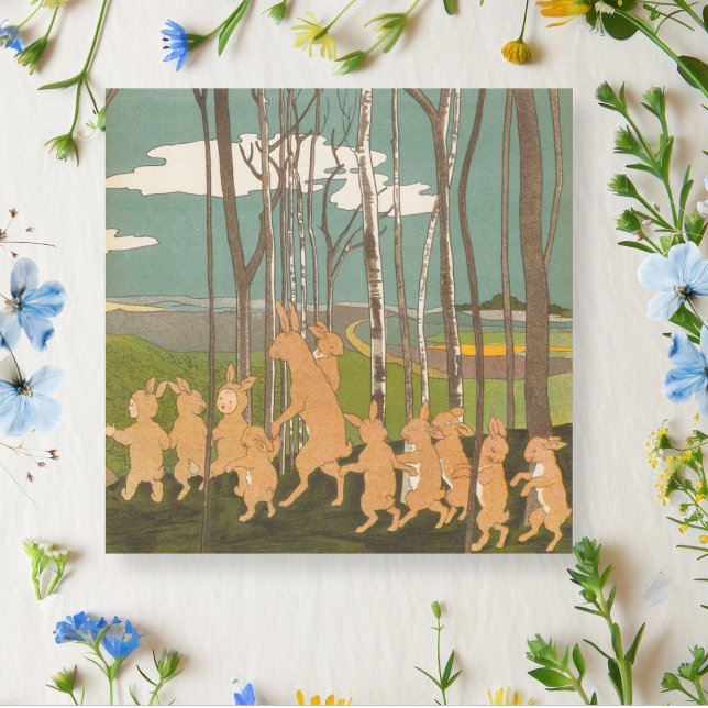 Vintage Cute Woodland Bunny Children (Criador carregado)