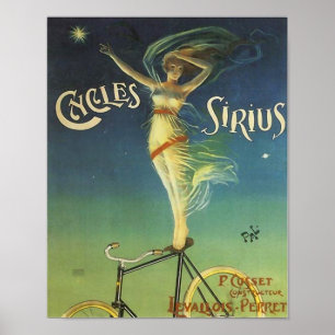 Vintage Cycle Sirius Bicycle Poster