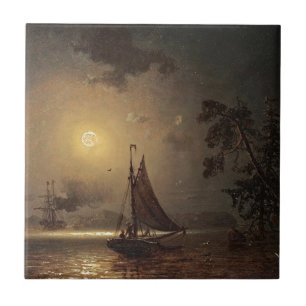 Vintage. da noite da lua da noturno-viagem de