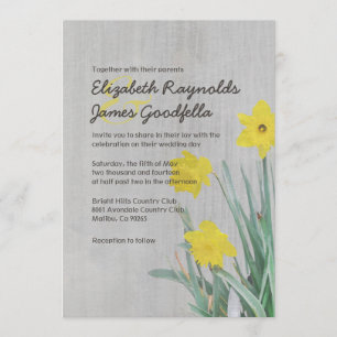 Vintage Daffodil - Convites De Casamento