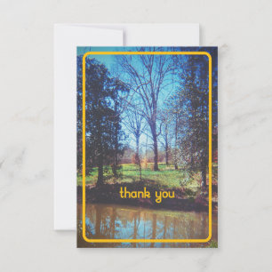 Vintage Daffodil Forest Cartões de agradecimentos