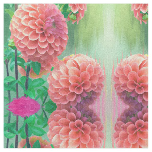 Vintage Dahlia Tecido Floral Padrão (Detalhe)
