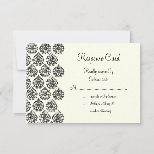 Vintage Damask RSVP (Frente)