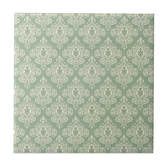 Vintage Damask - Sage Green (Frente)
