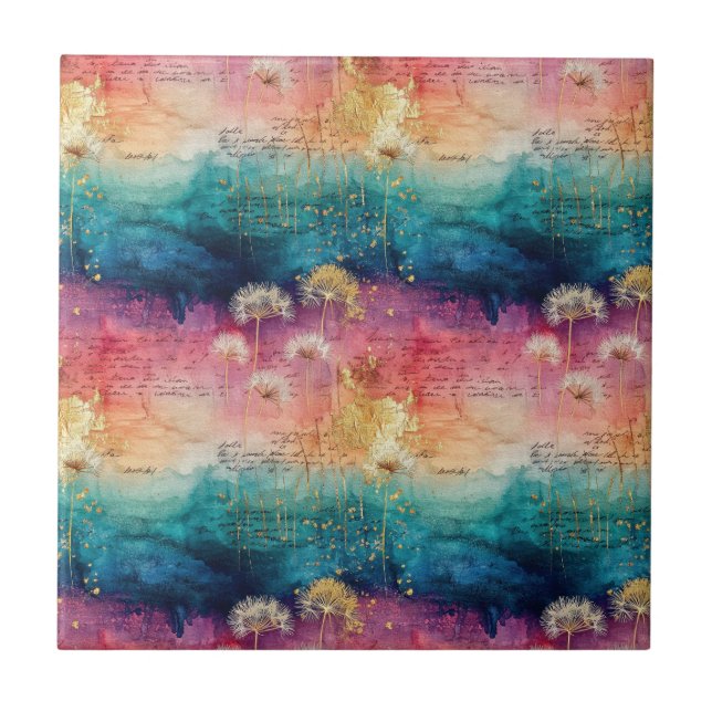 Vintage Dandelion Abstract Pattern (1) (Frente)