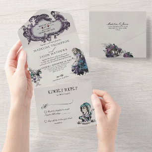 Vintage Dark Alice no Casamento das Maravilhas