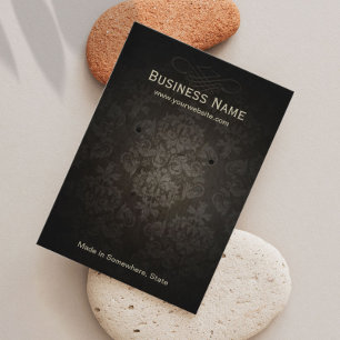 Vintage Dark Damask Jewelry Earring Display