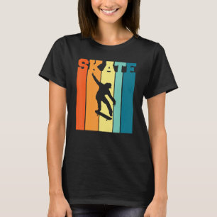 Vintage de patinagem com skate de skate Camisetas