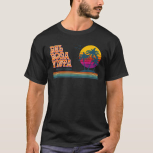 Vintage Del Boca Vista s Sunset Palm tree camiseta