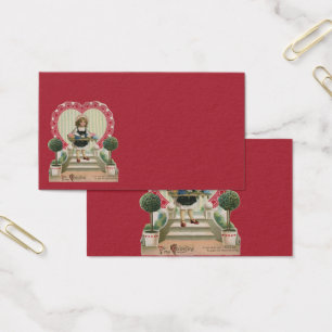 Vintage Dia de os namorados Bonito, Rapariga com F