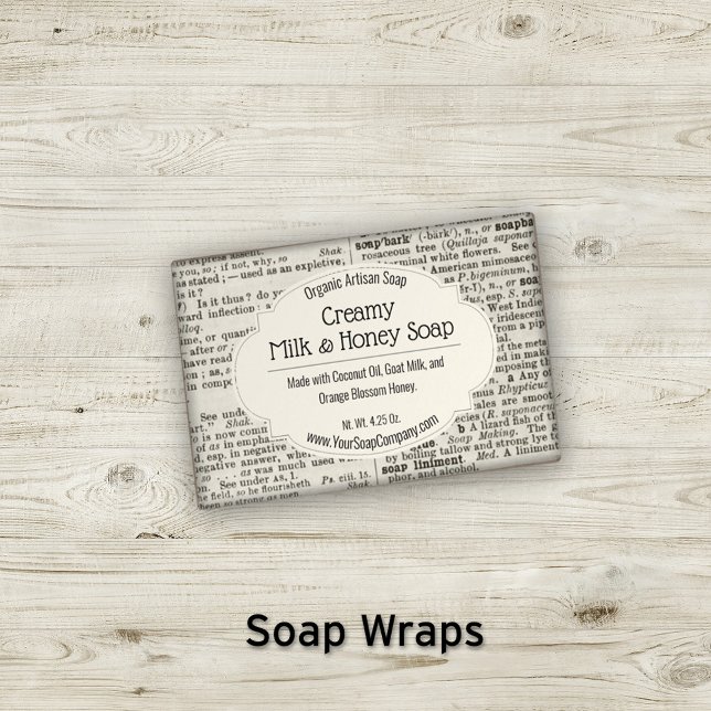 Vintage Dictionary Soap Definition Sap Wrap (Criador carregado)