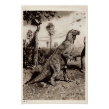 Vintage Dinossaur Impressão nº 1