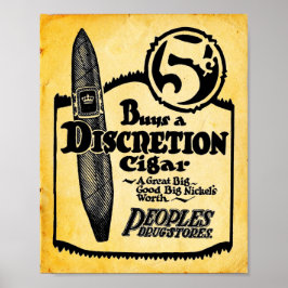 Vintage Discretion Cigar Impressão