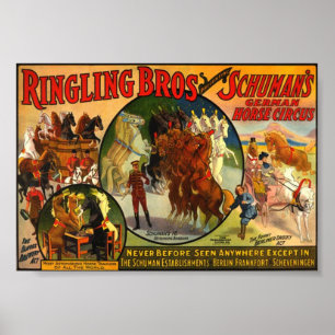 Vintage do poster do circo de Ringling Bros