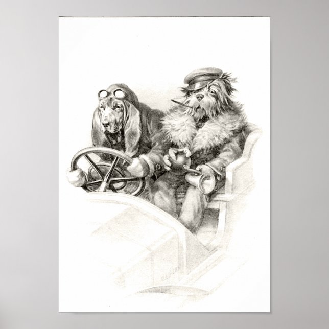 Vintage Dog Poster (Frente)