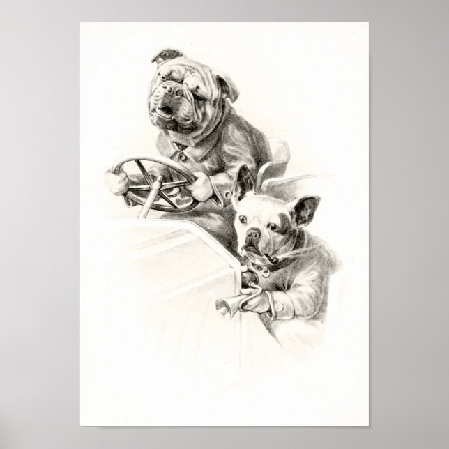 Vintage Dog Poster (Frente)