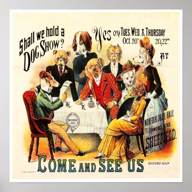 "Vintage Dog Show" Poster (Frente)