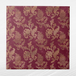 Vintage Dourada Maroon Floral Damask
