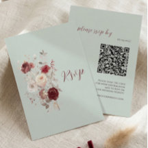 Vintage Dove Gray Pale Ash Pastel Floral rsvp