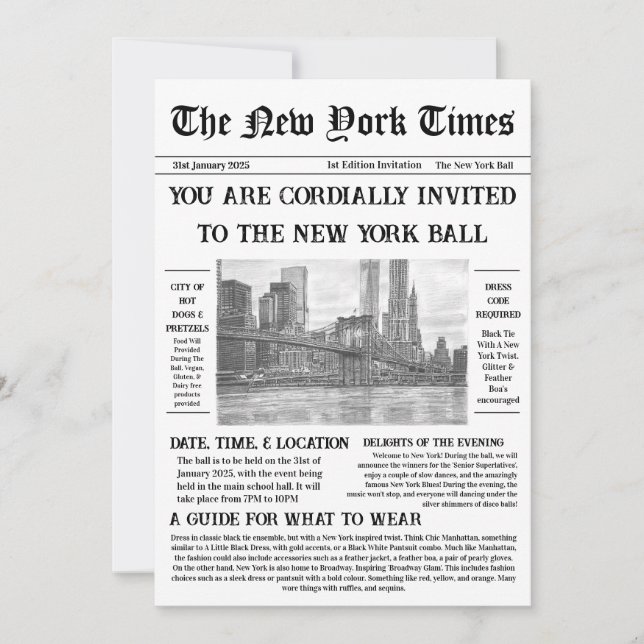 Vintage e Convite Elegante (Frente)