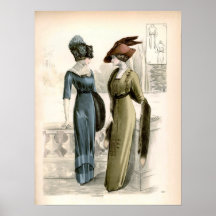 Vintage Edwardian Fashion Poster
