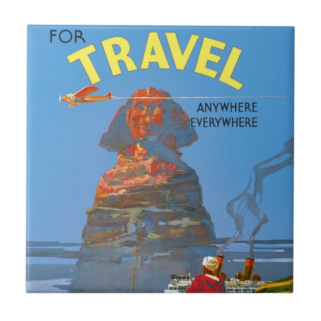 Vintage Egito Air Viagem Advertisement (Frente)