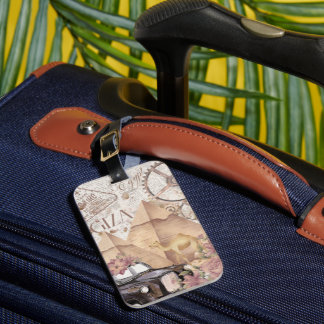 Vintage Egito - Etiqueta de Bagagem