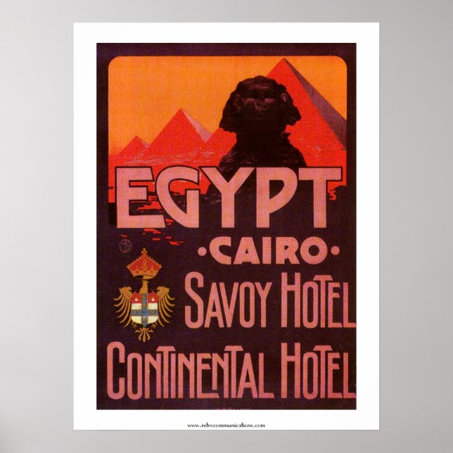 Vintage Egypt Hotel Poster (Frente)