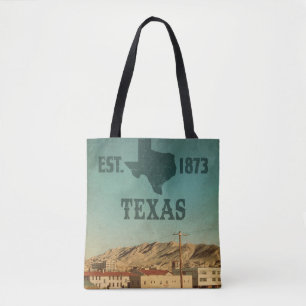 Vintage El Paso Texas Tote Bag