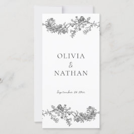 Vintage Elegance Black & White Wedment Program
