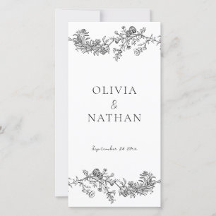 Vintage Elegance Black & White Wedment Program