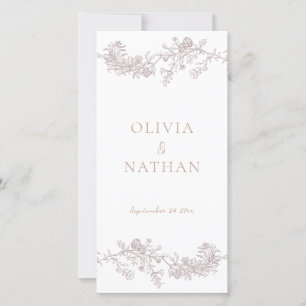 Vintage Elegance Neutral Wedeceremony Program