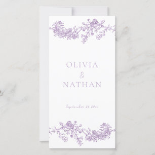 Vintage Elegance Purple Wedeceremony Program