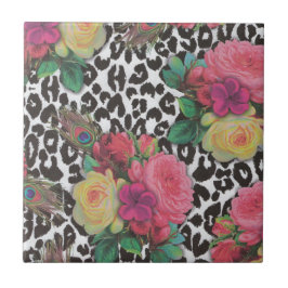 vintage elegante flores cheetah paciock floral