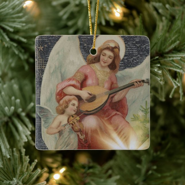 Vintage Enfeites de natal religioso com desejos (Árvore)