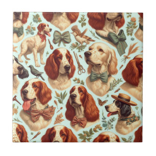 Vintage English Setter Seamless