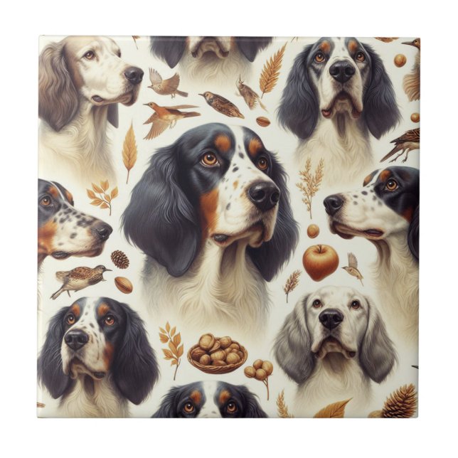 Vintage English Setter Seamless (Frente)