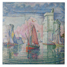 Vintage Entrée du port de la Rochelle Paul Signac